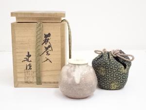 萩焼　厚東建信造　茶入（共箱）　□z